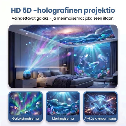 Virallinen myymälä | 🌹🎁 SCNDR® 360° Älykäs holografinen tähtitaivaprojektori (HD Smart Dynamic 5D)