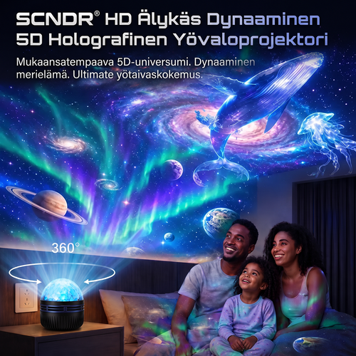 Virallinen myymälä | 🌹🎁 SCNDR® 360° Älykäs holografinen tähtitaivaprojektori (HD Smart Dynamic 5D)